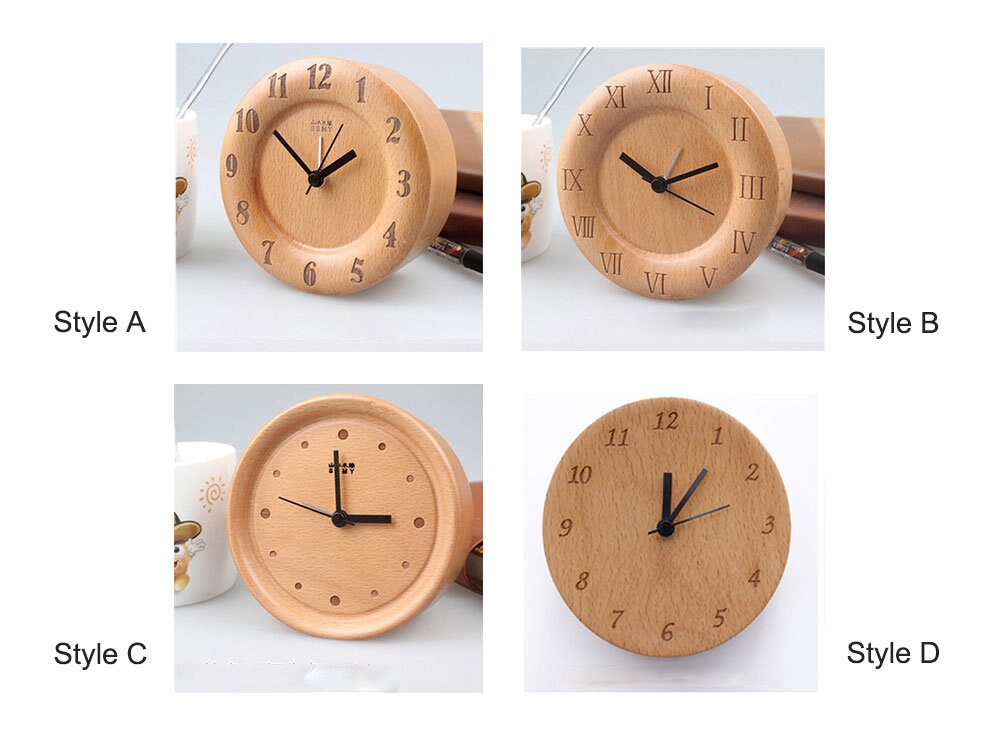 Simple Wooden Digital Alarm Clock for Bedside Table