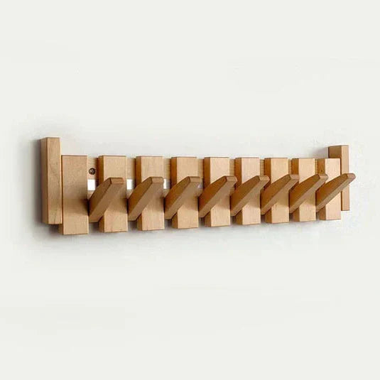Compact Entryway Coat Rack with Collapsible Hooks