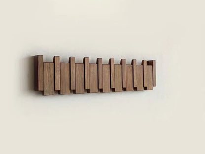 Modern Wooden Piano Coat Rack & Shelf