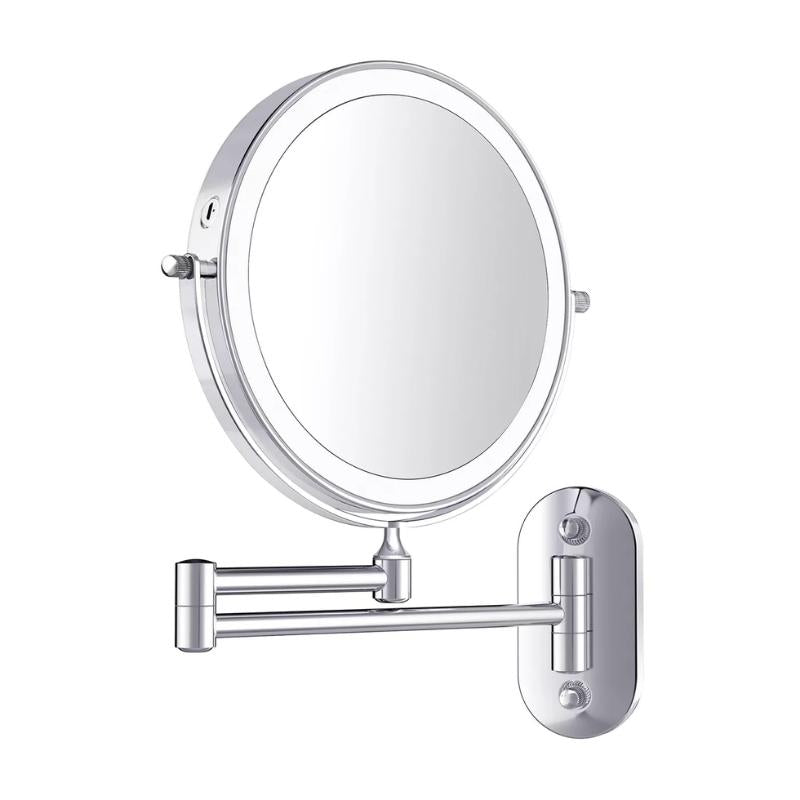 Modern LED Lighted Vanity Mirror with Chrome Border