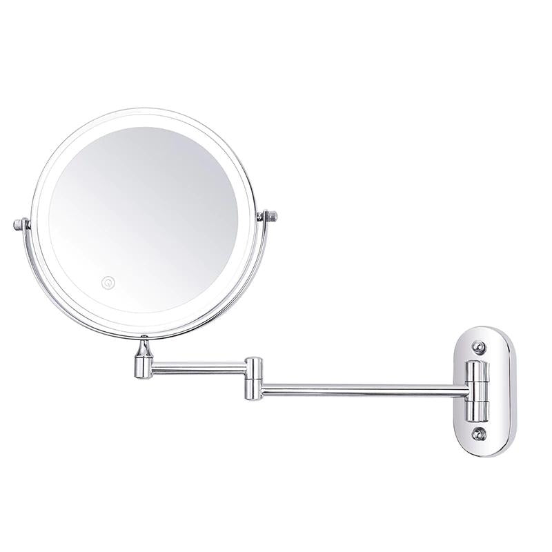 Modern LED Lighted Vanity Mirror with Chrome Border