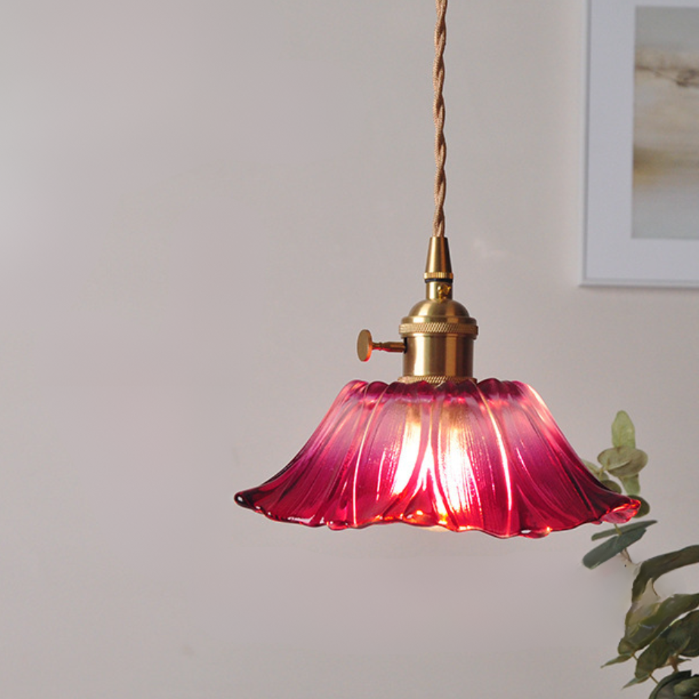 Classic Floral Hanging Lamp Fixture