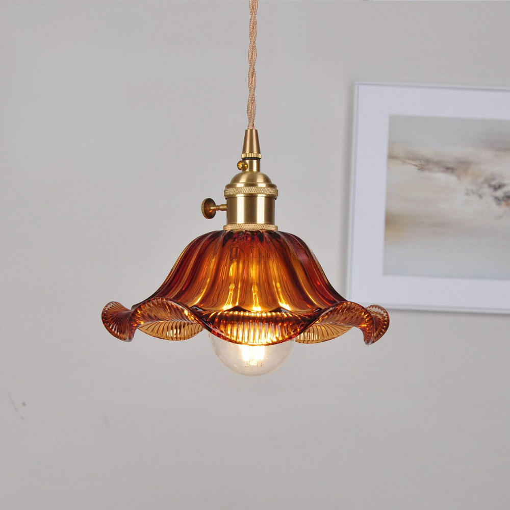 Classic Floral Hanging Lamp Fixture