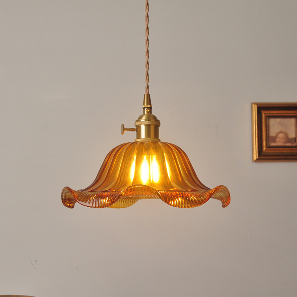 Classic Floral Hanging Lamp Fixture