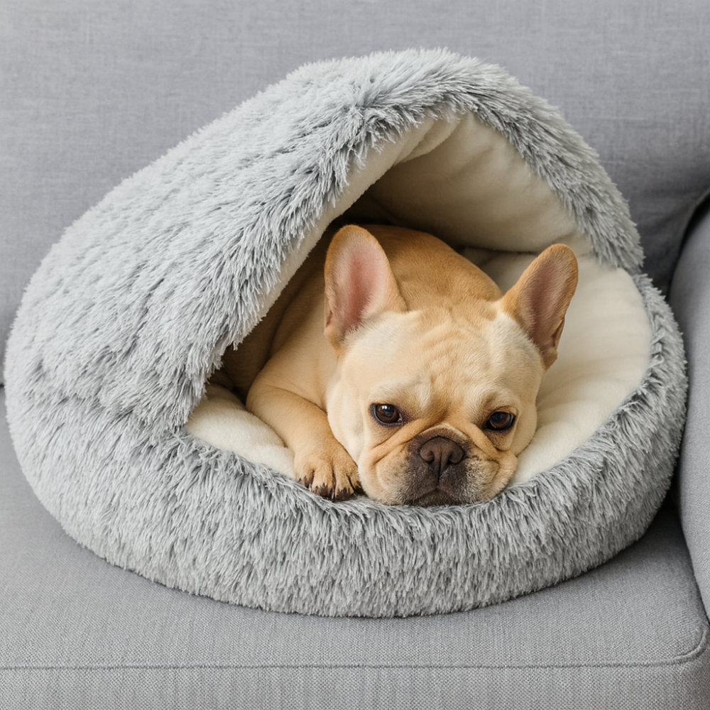 Cozy Pet Plush Dog Hut Bed - Fesara