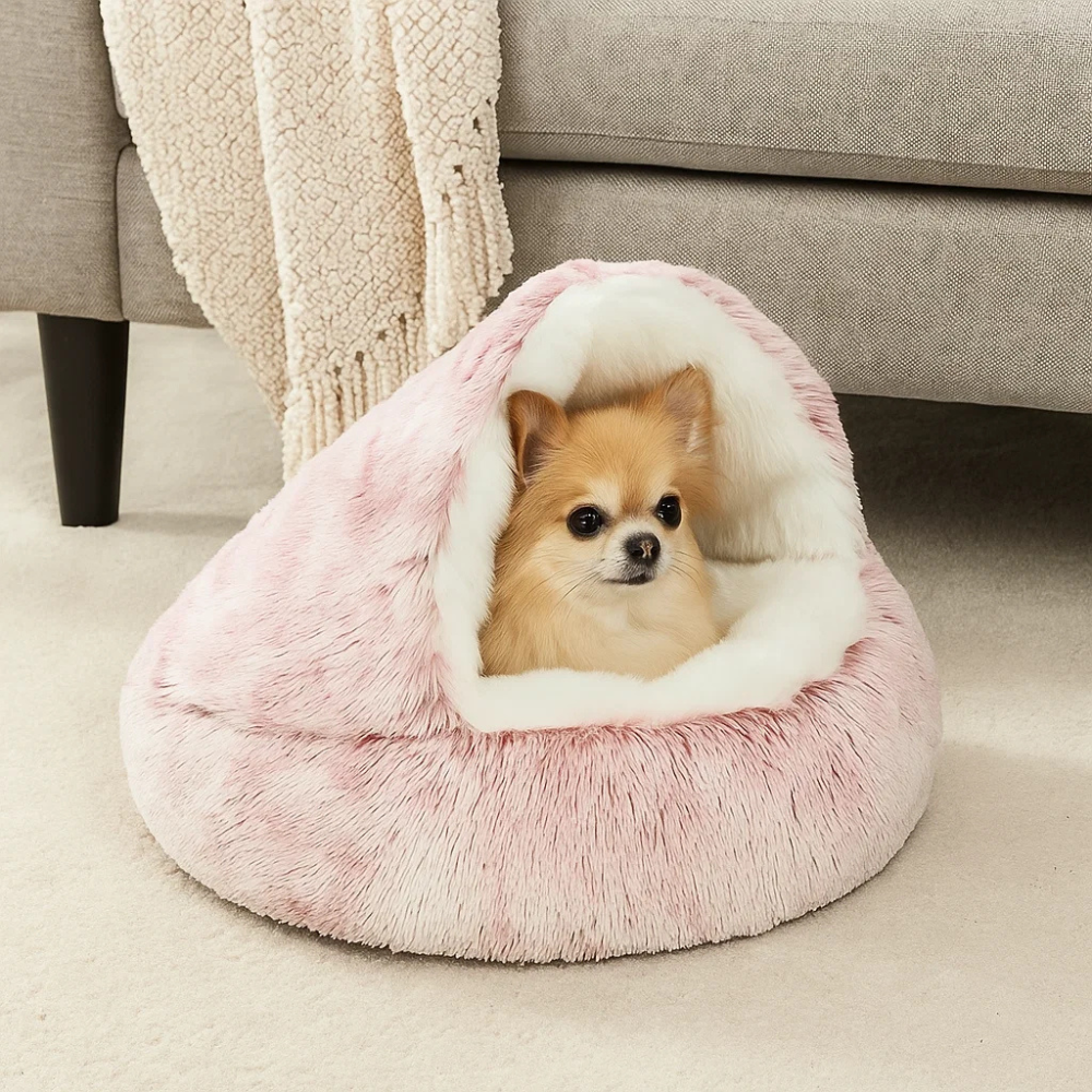Cozy Pet Plush Dog Hut Bed