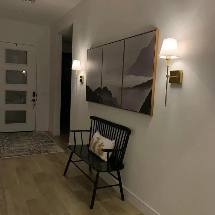 Battery Powered Wireless Wall Lamp Set of 2