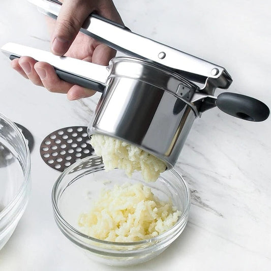 Premium Metal Potato Masher Kitchen Gadget - Fesara