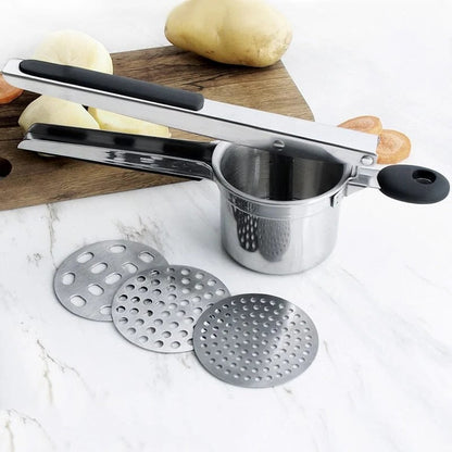 Premium Metal Potato Masher Kitchen Gadget