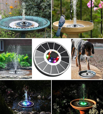 Solar Powered LED Water Fountain