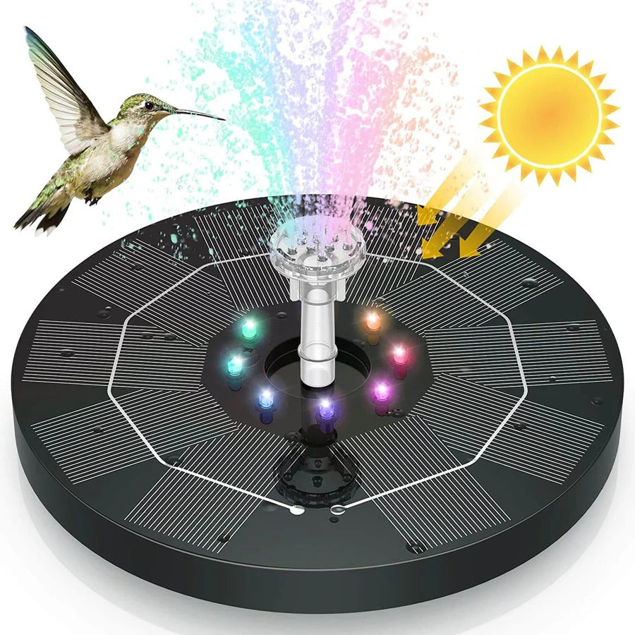 Solar Powered LED Water Fountain