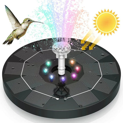 Solar Powered LED Water Fountain