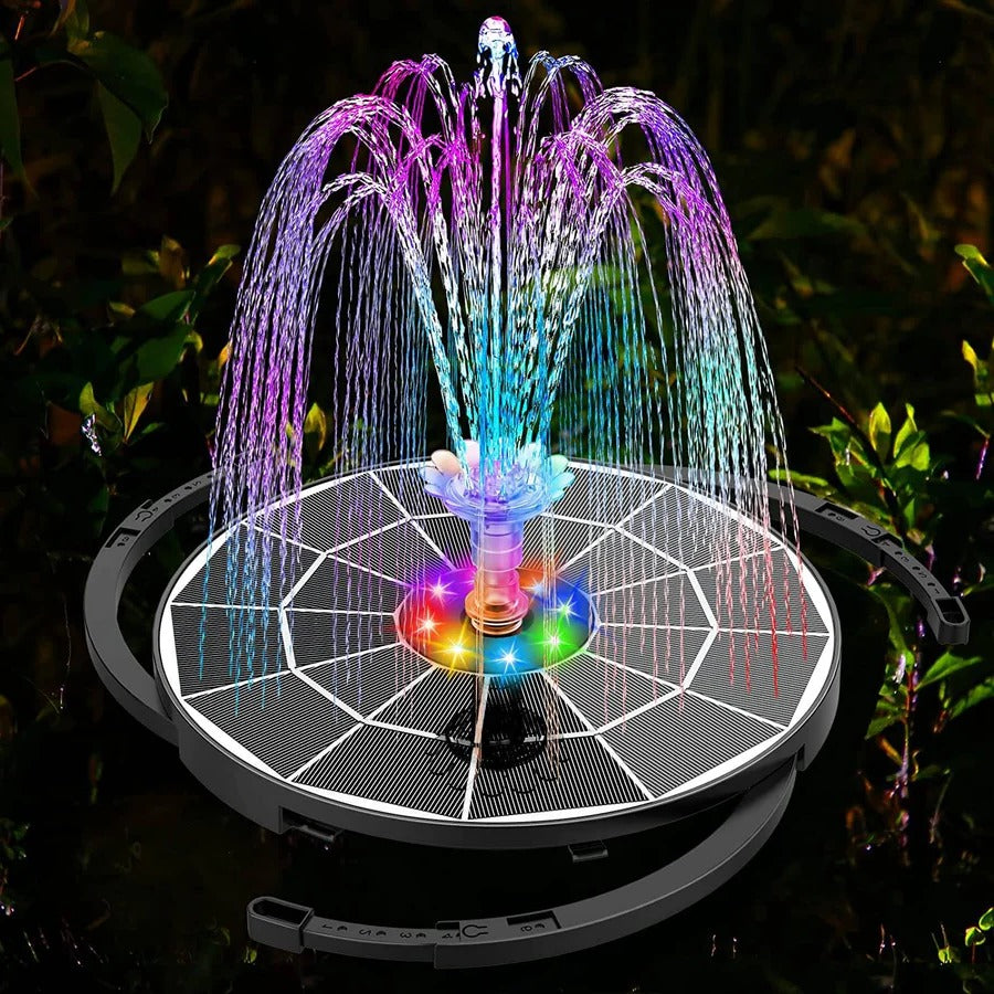 Solar Powered LED Water Fountain