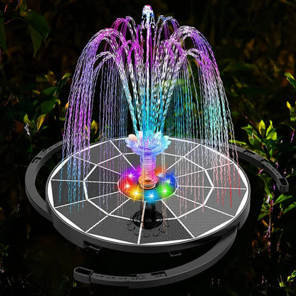 Solar Powered LED Water Fountain