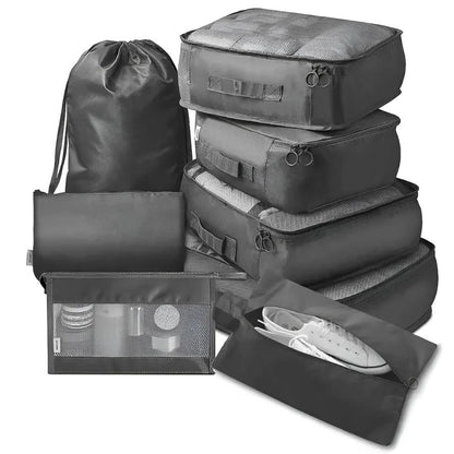Compact 7 Piece Travel Packing Cube Set - Fesara