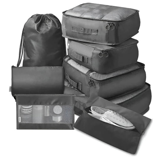 Compact 7 Piece Travel Packing Cube Set - Fesara