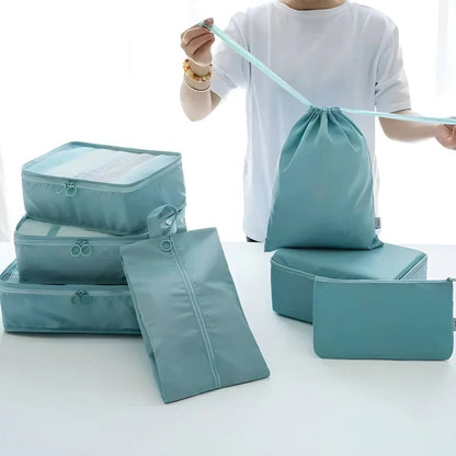 Compact 7 Piece Travel Packing Cube Set