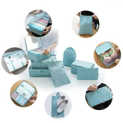 Compact 7 Piece Travel Packing Cube Set