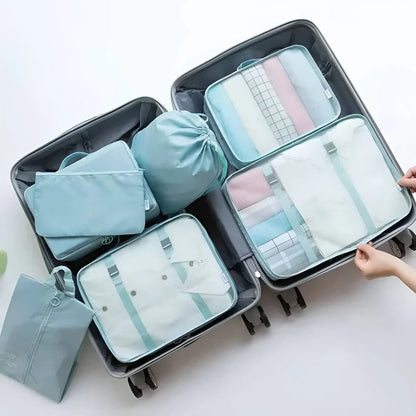 Compact 7 Piece Travel Packing Cube Set