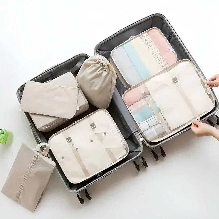 Compact 7 Piece Travel Packing Cube Set