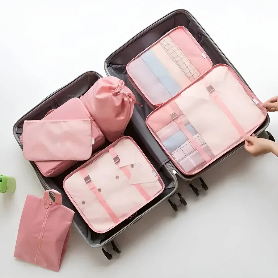Compact 7 Piece Travel Packing Cube Set
