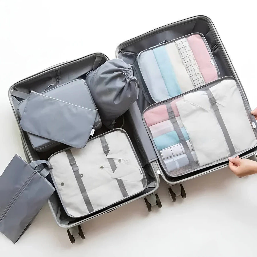 Compact 7 Piece Travel Packing Cube Set