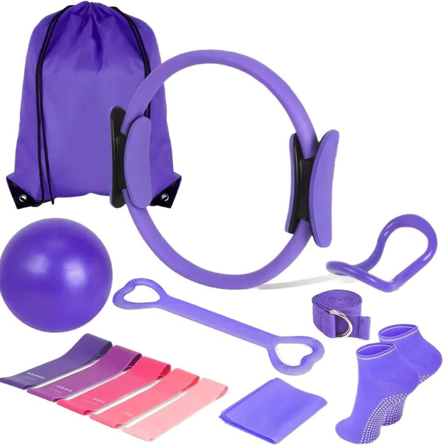 Home Fitness Exercise Ball and Resistance Kit