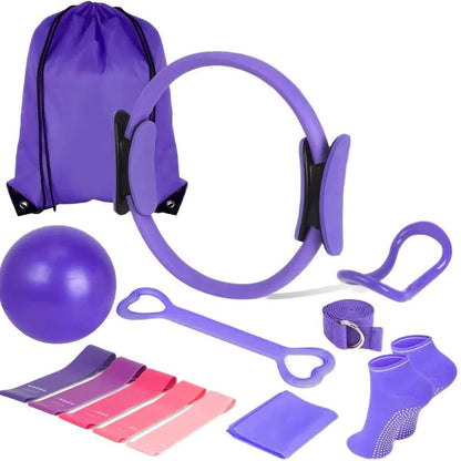 Home Fitness Exercise Ball and Resistance Kit