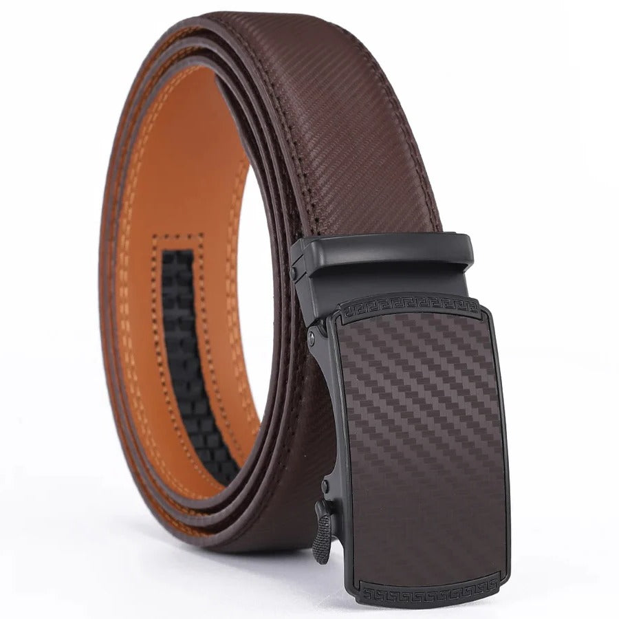 Premium Leather Men's Auto Buckle Belt