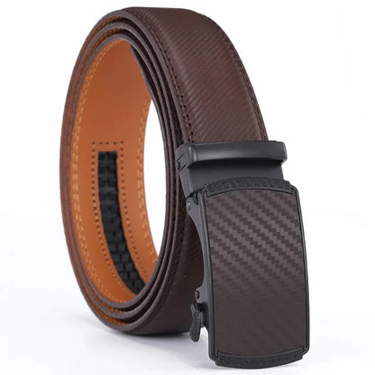 Premium Leather Men's Auto Buckle Belt