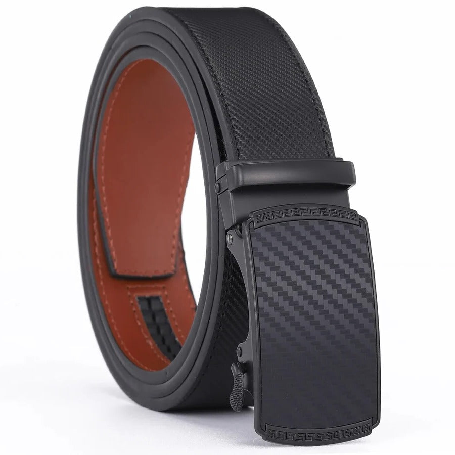 Premium Leather Men's Auto Buckle Belt - Fesara