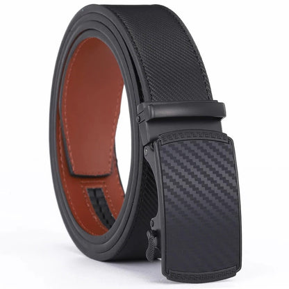 Premium Leather Men's Auto Buckle Belt - Fesara