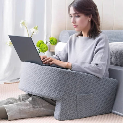 Comfortable Reading Pillow with Armrest and Backrest Support - Fesara