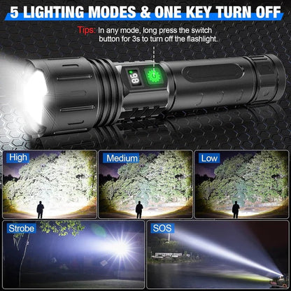 Bright Rechargeable LED Torch for Camping and Emergency