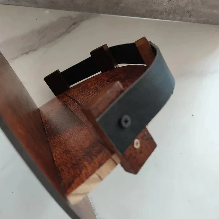 Reclaimed Wood Whiskey Barrel Shelf - Wall Mounted Bottle Rack