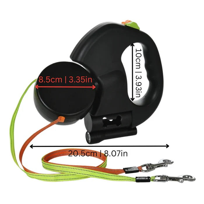 Durable Double Dog Leash With 360 Swivel Connector