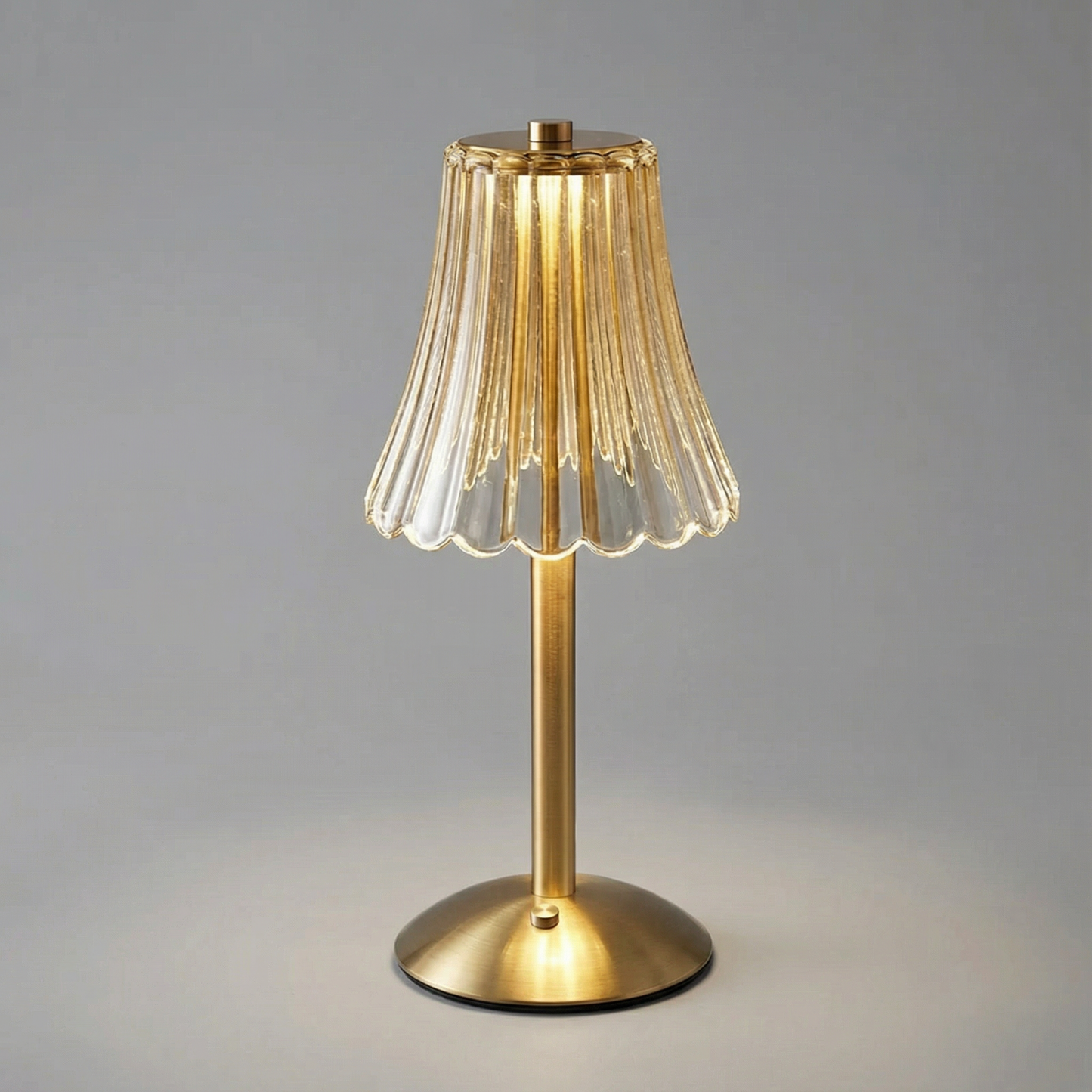 Luxury Glass Desk Lamp with Sensor and Rechargeable Light - Fesara