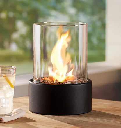Compact Outdoor Glass Table Lantern