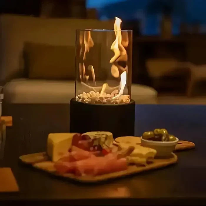 Warm Ambient Table Top Fire Lantern for Home Decor