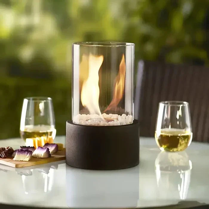 Round Glass Outdoor Table Lamp