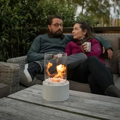Warm Ambient Table Top Fire Lantern for Home Decor