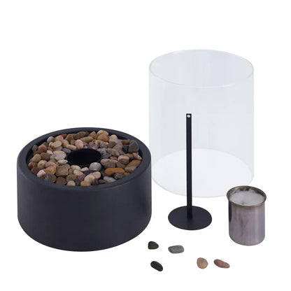 Round Glass Outdoor Table Lamp