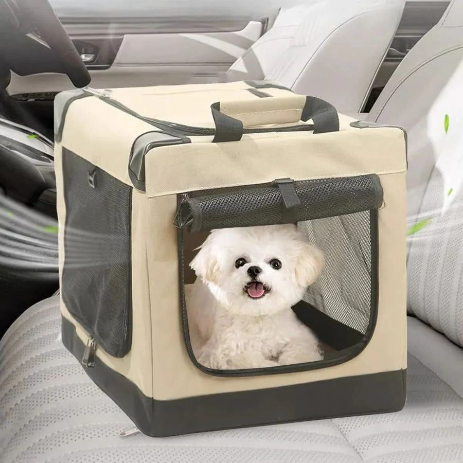 Compact Collapsible Pet Dog Cage - Fesara