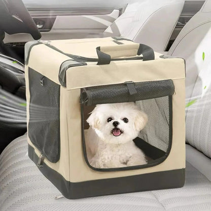 Compact Collapsible Pet Dog Cage - Fesara