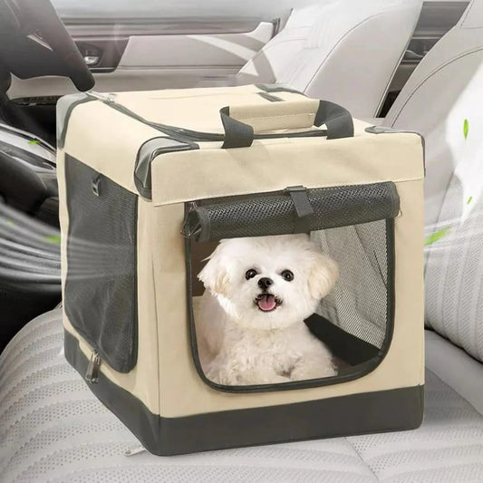 Compact Collapsible Pet Dog Cage - Fesara