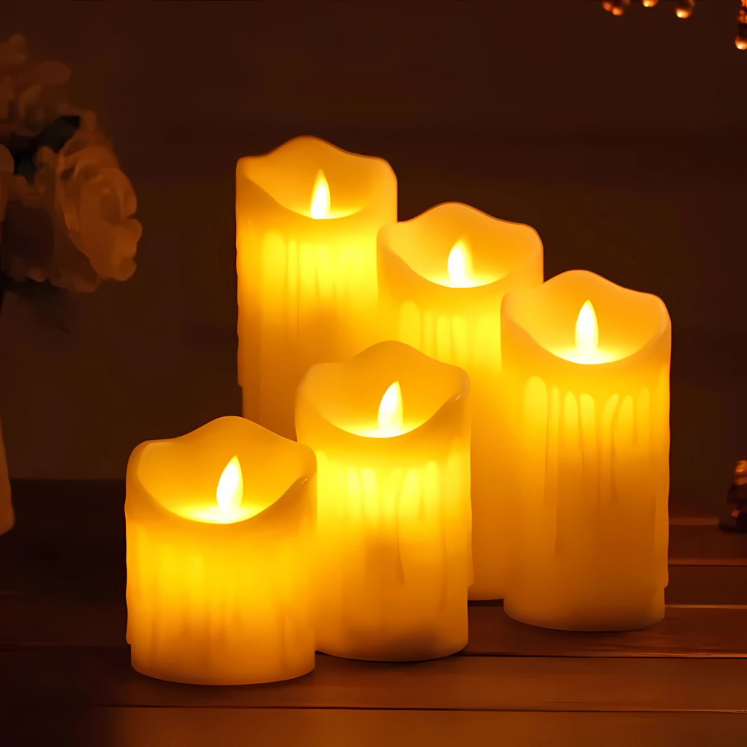 Realistic LED Flicker Candle Set