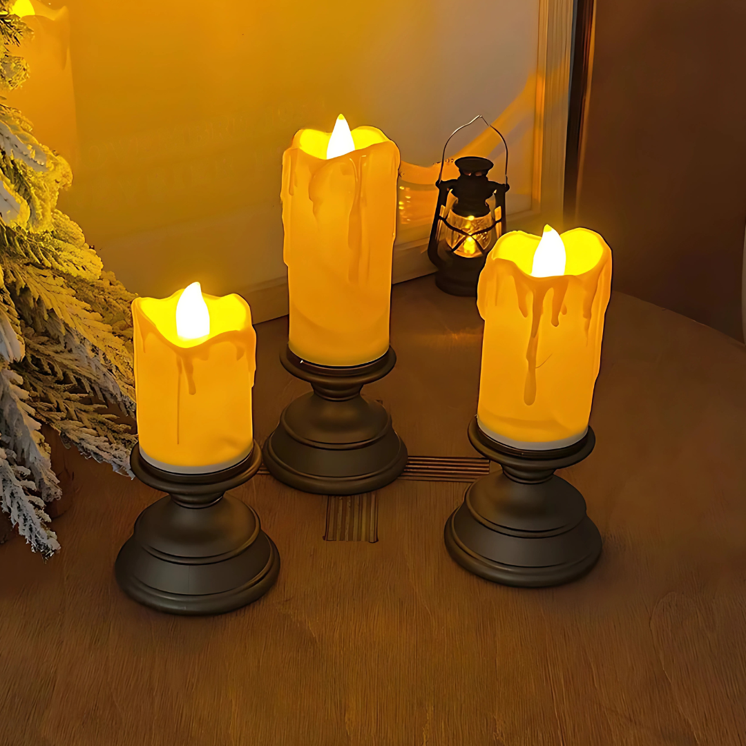 Realistic LED Flicker Candle Set