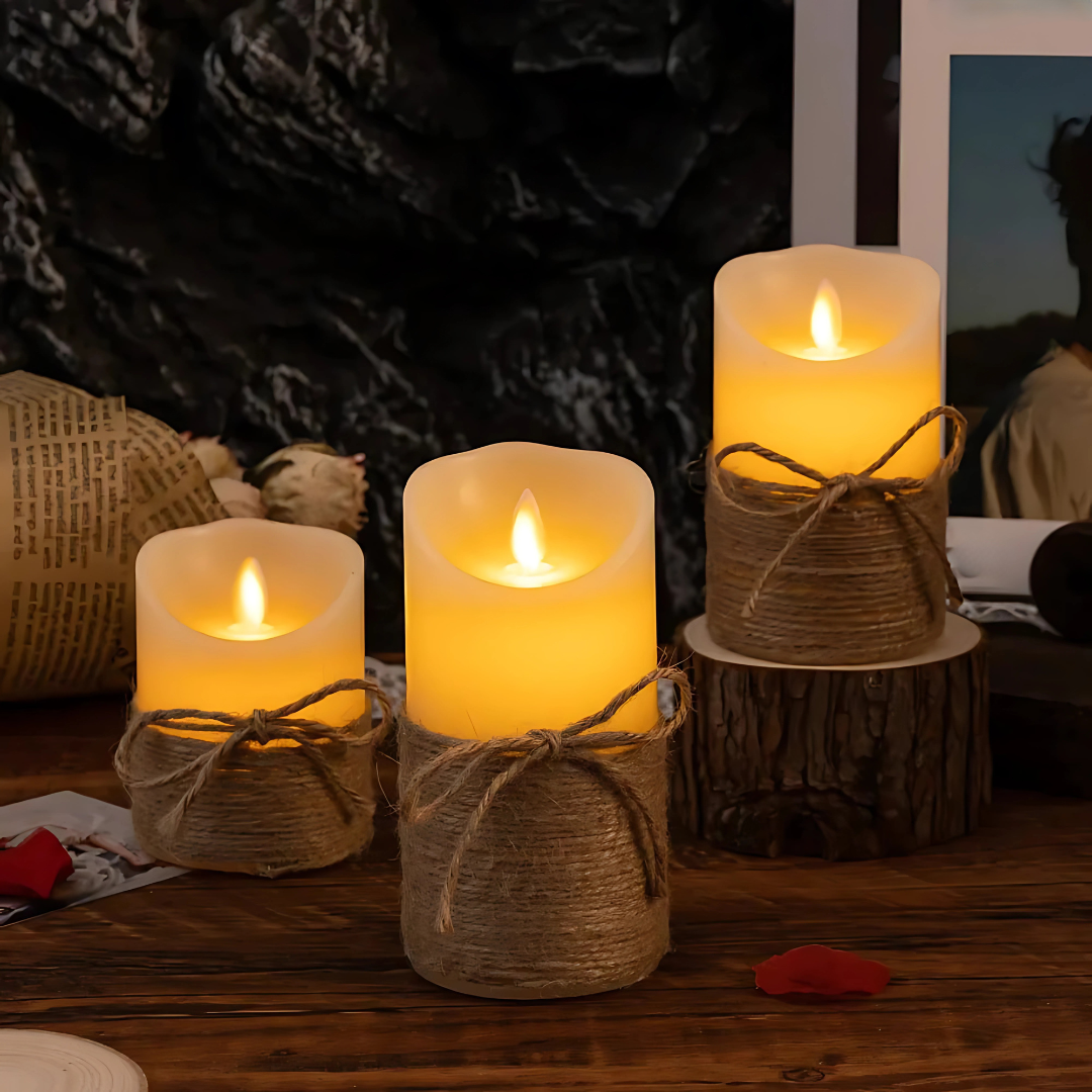 Realistic LED Flicker Candle Set