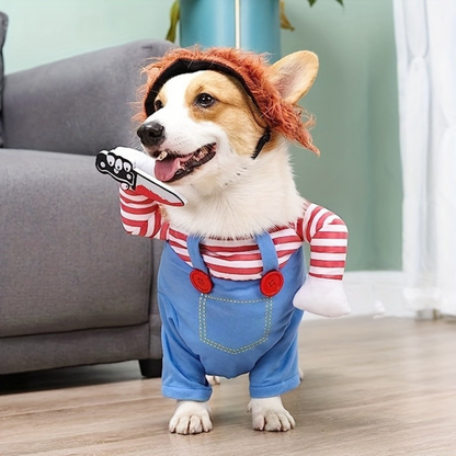 Spooky Dog Halloween Costume Cute Plush Outfit - Fesara