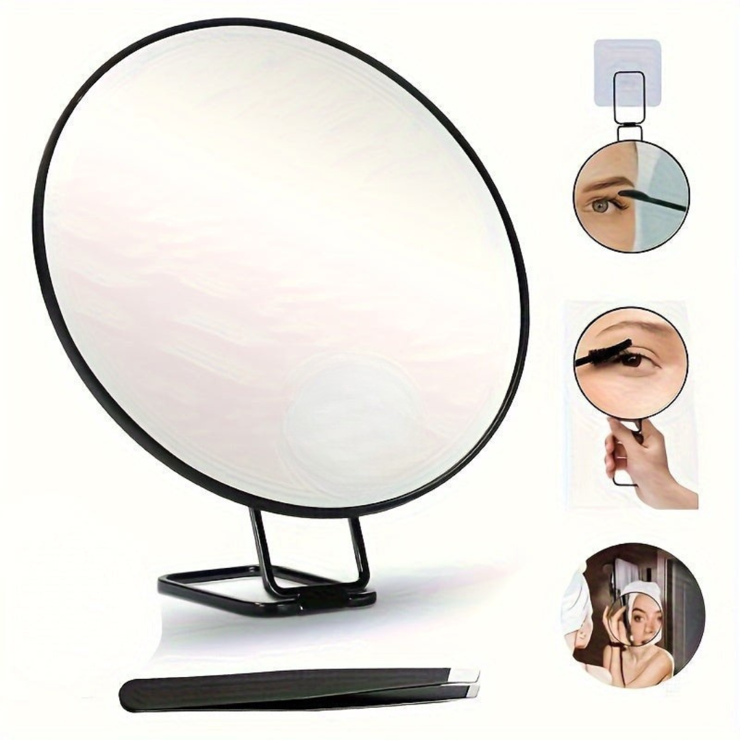 Compact Travel Makeup Mirror with Suction Cup Base - Fesara